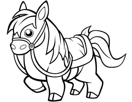 Horse Coloring Pages For Preschoolers