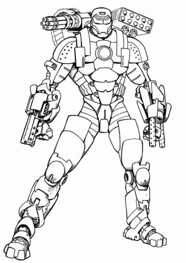 Iron Man Suit coloring page