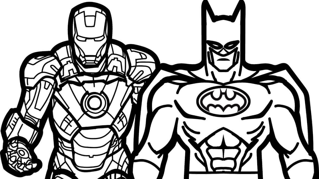 Iron Man and Batman coloring pages