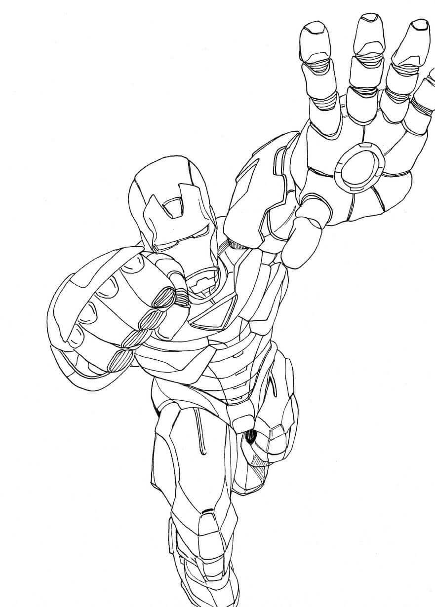 Iron Man colouring pages
