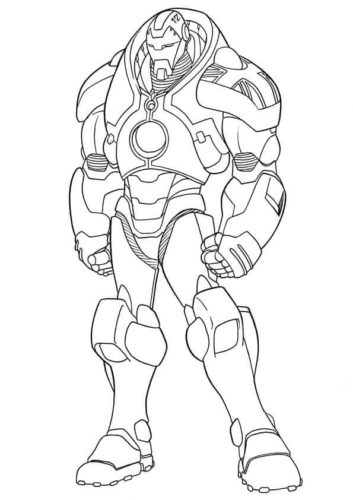 Iron Man new costume coloring page