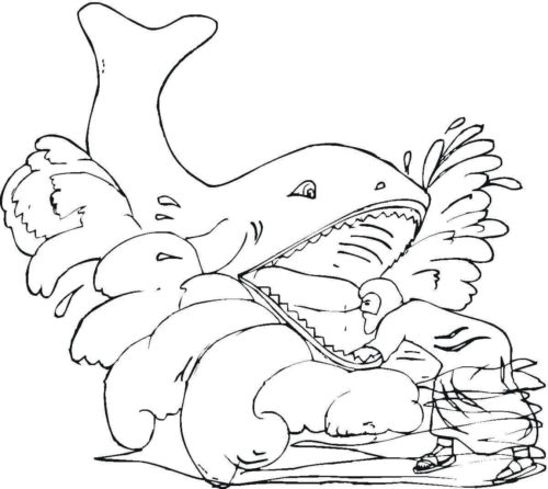 Jonah and the Whale coloring page