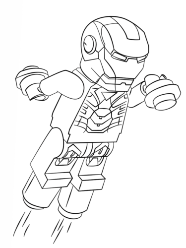 Lego Iron Man coloring page