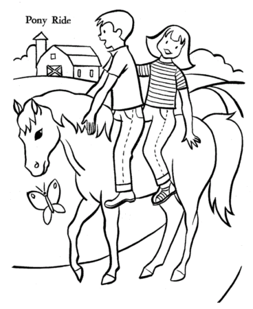 Pony Ride Coloring Page