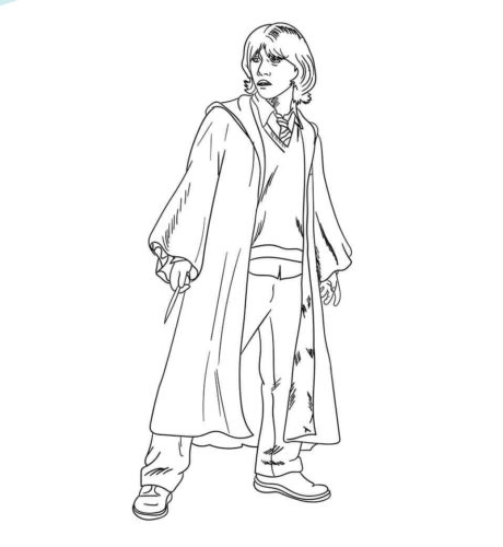 Ron Weasly from Harry Potter coloring page