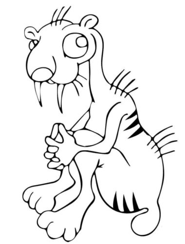 Saber Tooth Tiger coloring page