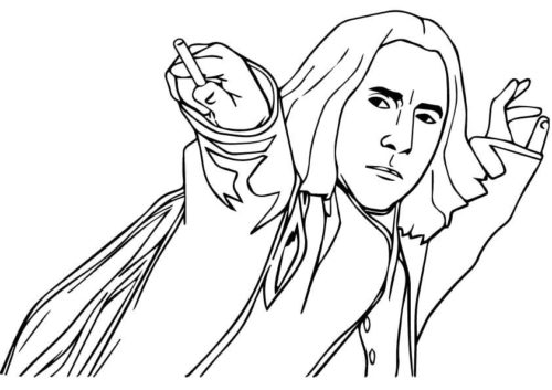 Severus Snape from Harry Potter coloring sheet
