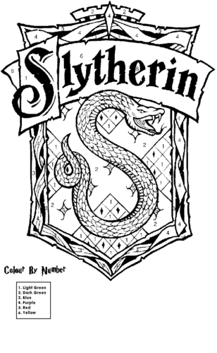 Slytherin House coloring page