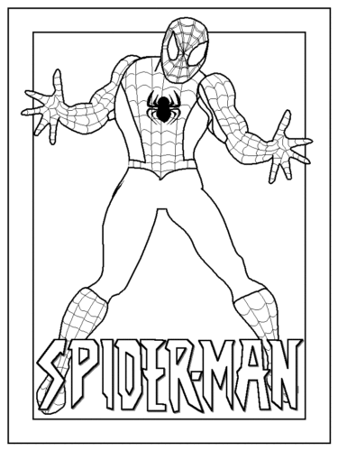 Spiderman Poster Coloring Page