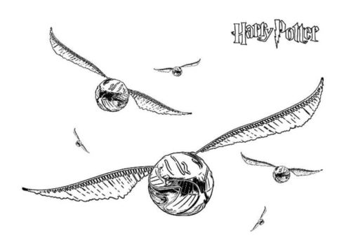 The Golden Snitch from Harry Potter coloring sheet