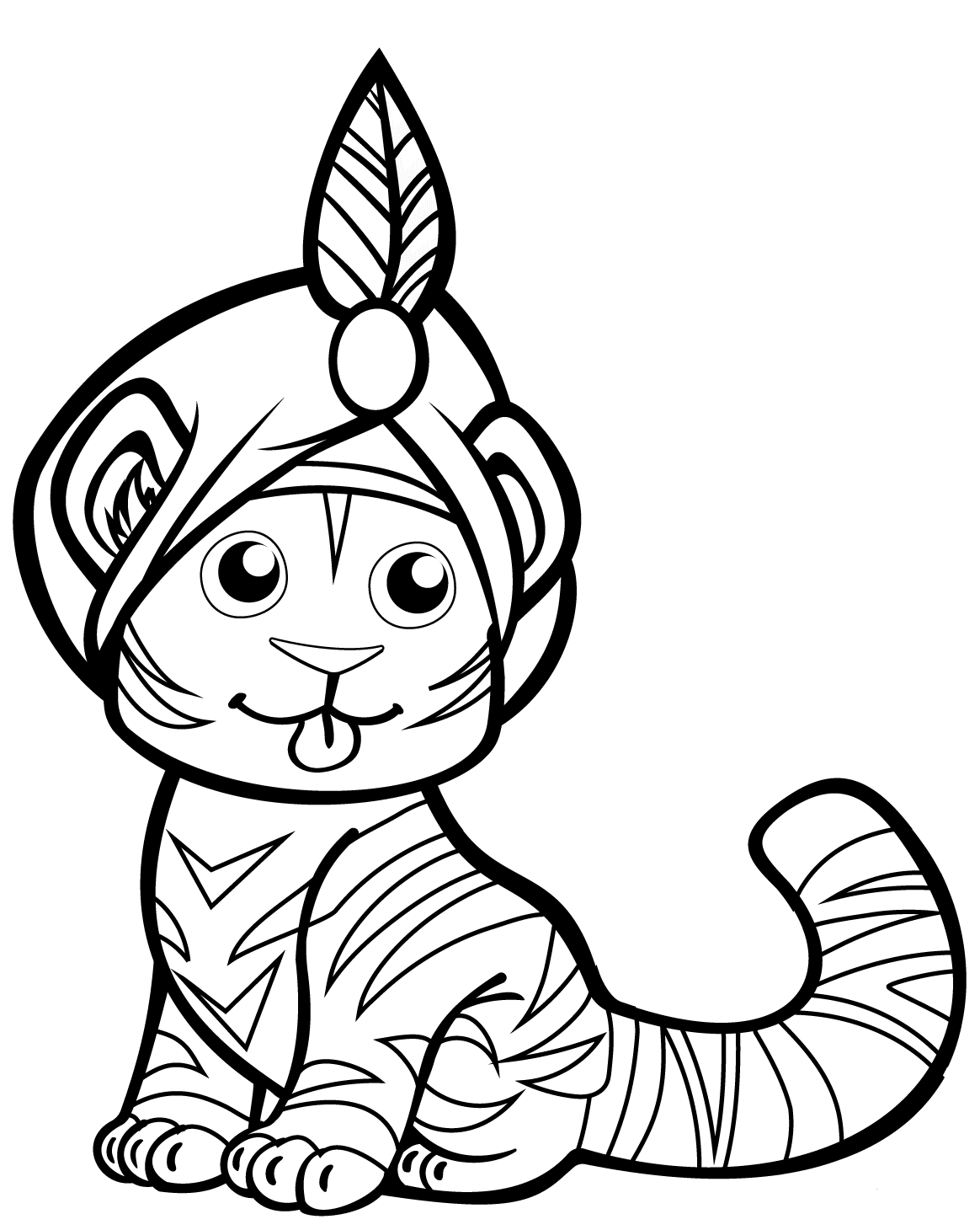Tiger In Turban coloring page