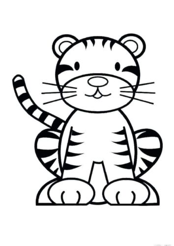 Tiger coloring pages for preschoolers