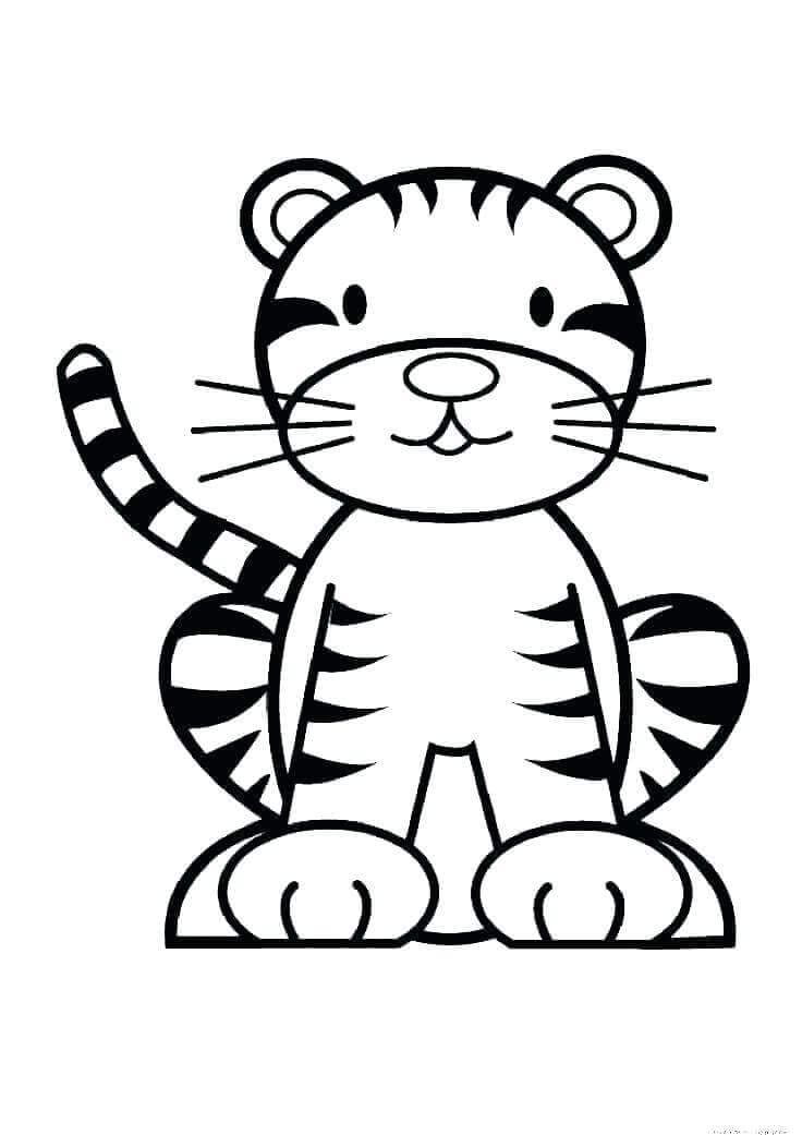 Tiger coloring pages for preschoolers