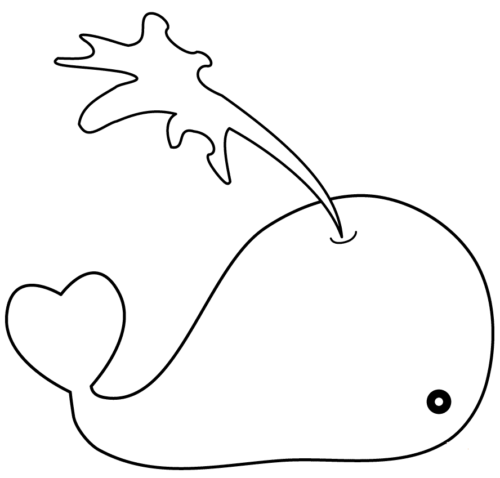 Whale Spouting Water coloring page