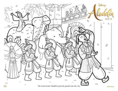 Aladdin 2019 Coloring Pictures