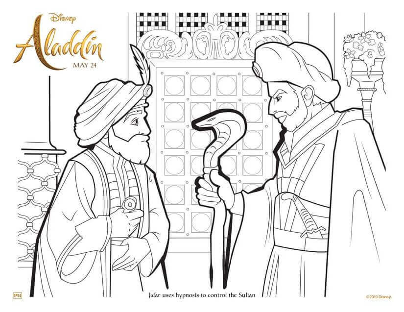 Aladdin 2019 Pages To Color