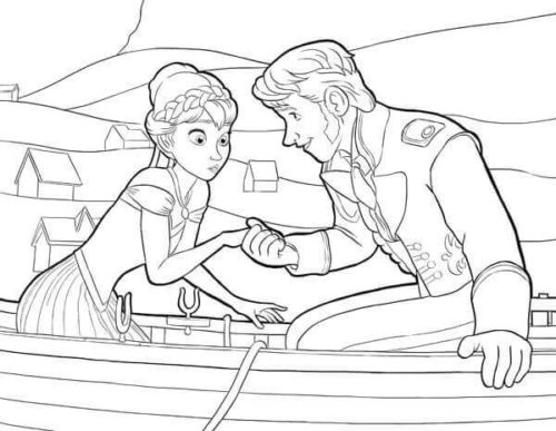 Anna And Hans Coloring Page