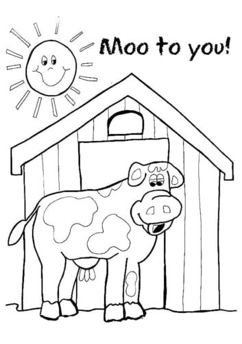 Cow Moo Coloring Page