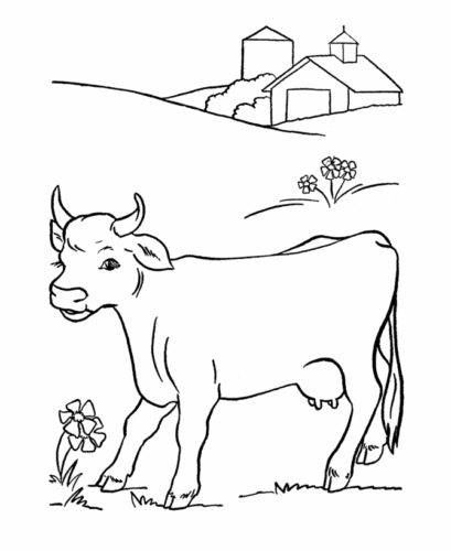 Cute Cow Coloring Pages Printable