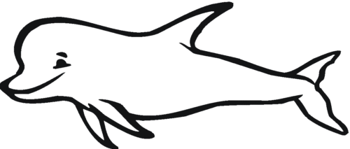 Dolphin Coloring Page For Preschoolers