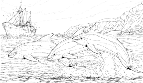 Dolphin Coloring Pictures To Print