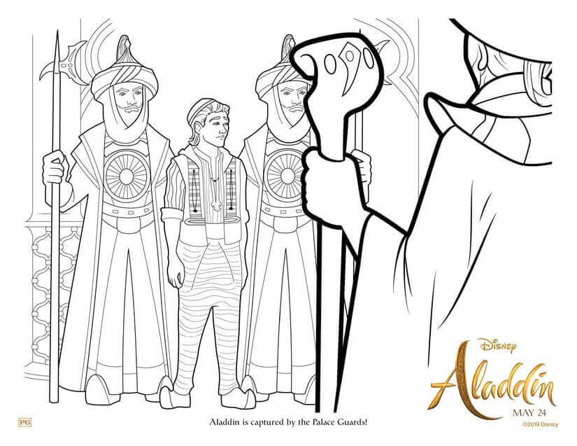 Free Printable Aladdin 2019 Coloring Page