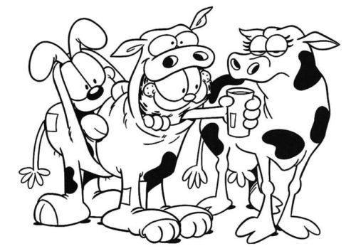 Funny Cow Coloring Picture