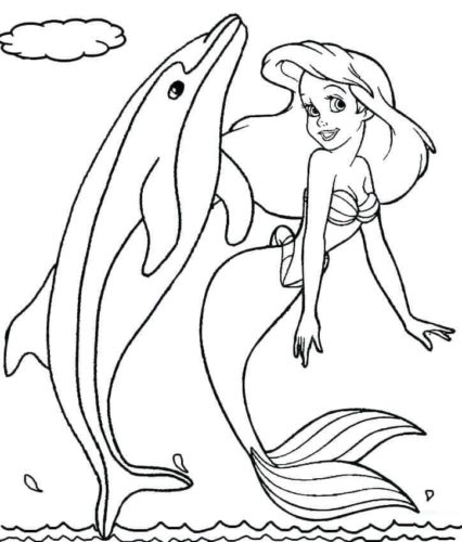 Little Mermaid With Dolphin