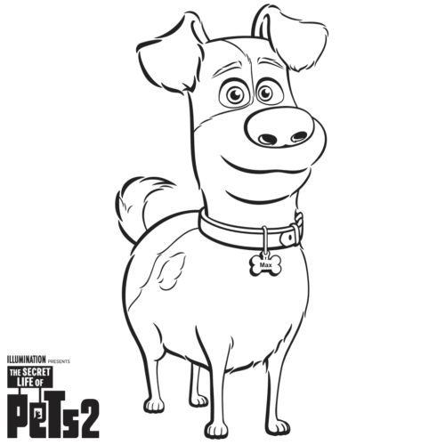 Max From The Secret Life Of Pets 2 Coloring Page