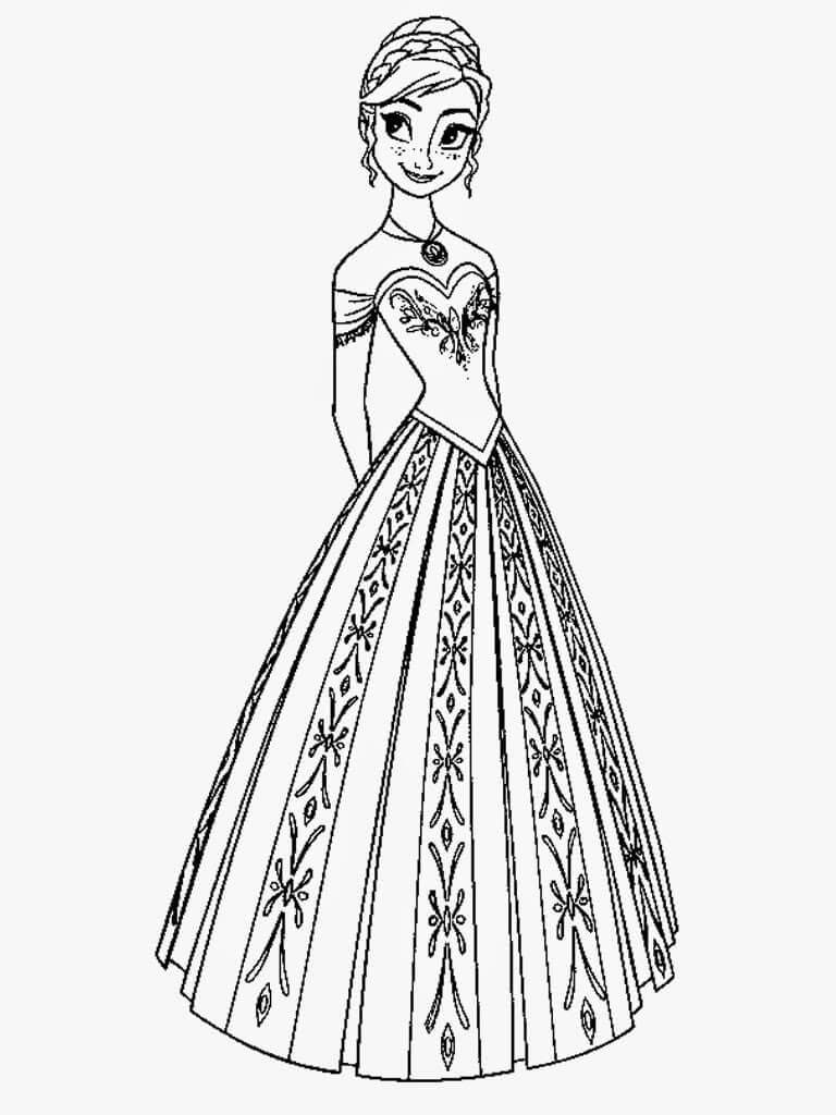 Princess Anna Coloring Page