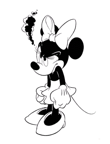 Angry Minnie Mouse Colouring Page