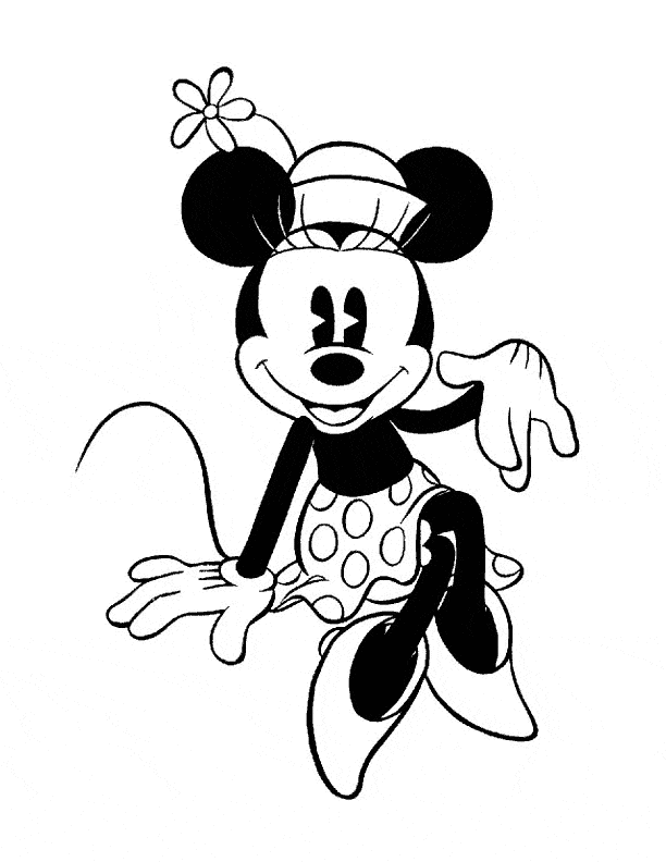 Cute Minnie Mouse Coloring Page