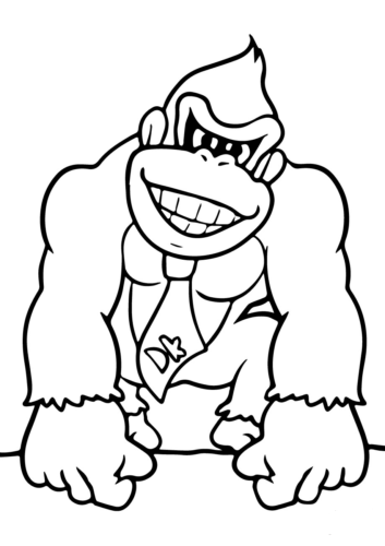 Donkey Kong Coloring Page