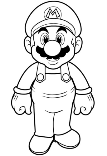 mario fire flower coloring pages