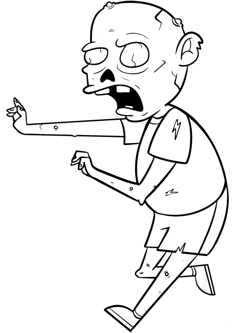 30 Free Zombie Coloring Pages Printable