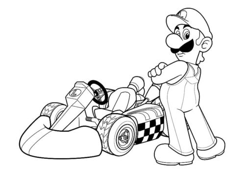Mario Kart Coloring Pages