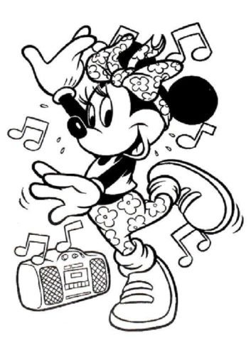 Minnie Mouse Coloring Sheets