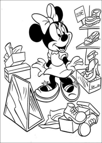 Minnie Mouse Coloring Sheets Printable