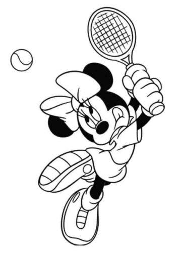 Minnie Mouse Playing Badminton