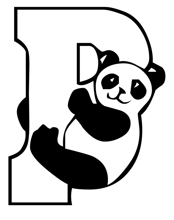 P For Panda Coloring Page