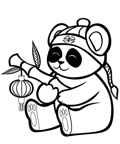 Panda Coloring Page For Preschoolers