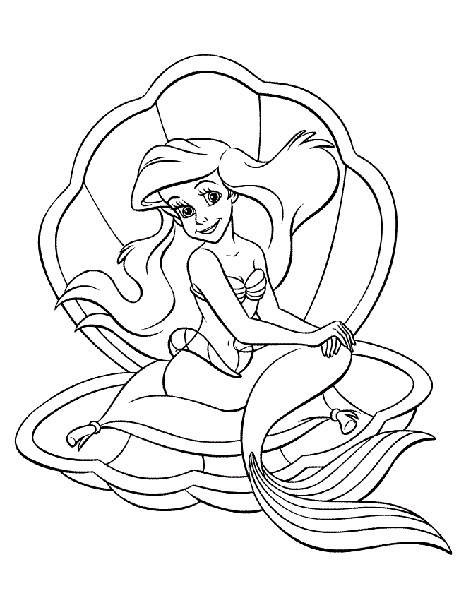 Princess Ariel Coloring Page