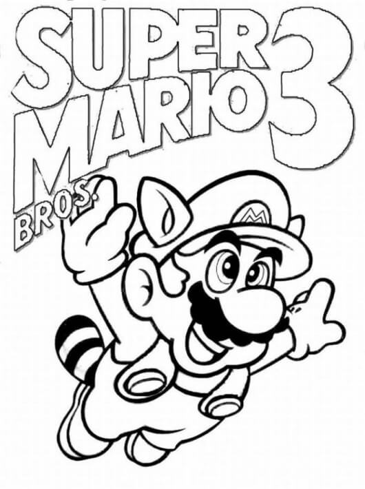 Super Mario Bros 3 coloring Page