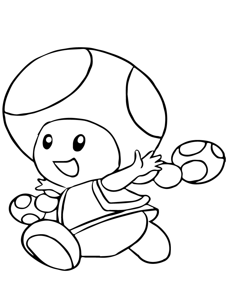 Toadette Mario Coloring Page