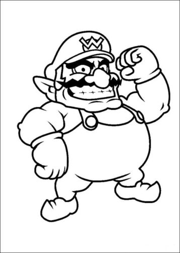 Wario Coloring Page