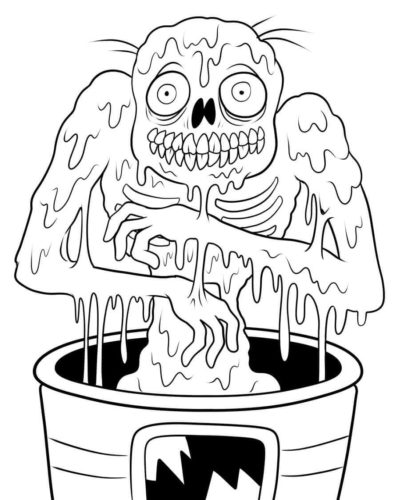 Zombie Coloring Sheets