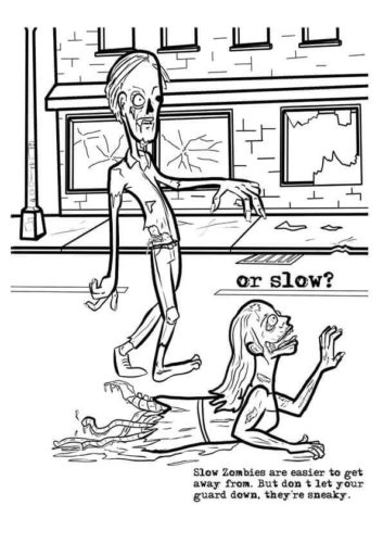 Zombie Fact Coloring Sheet