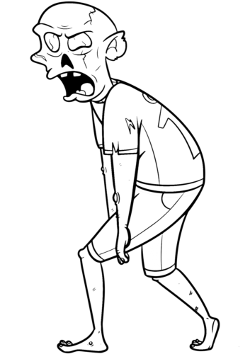 Zombie Man Coloring Page