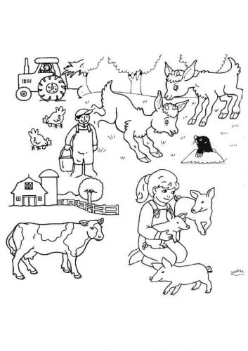 farm dog coloring pages