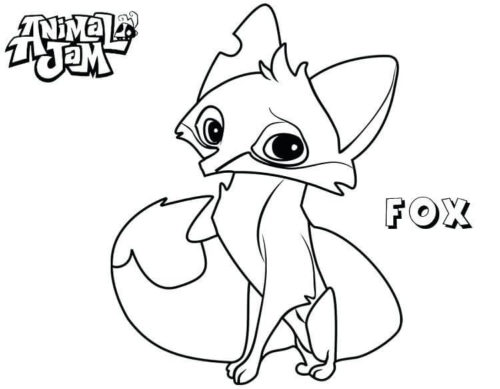 Animal Jam Fox Coloring Page